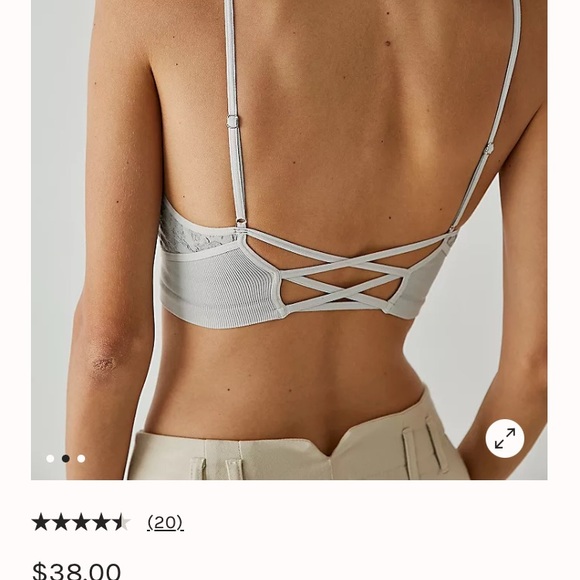 Free People intimately  Love Your Way Longline Bralette sage m/lg - Picture 3 of 10